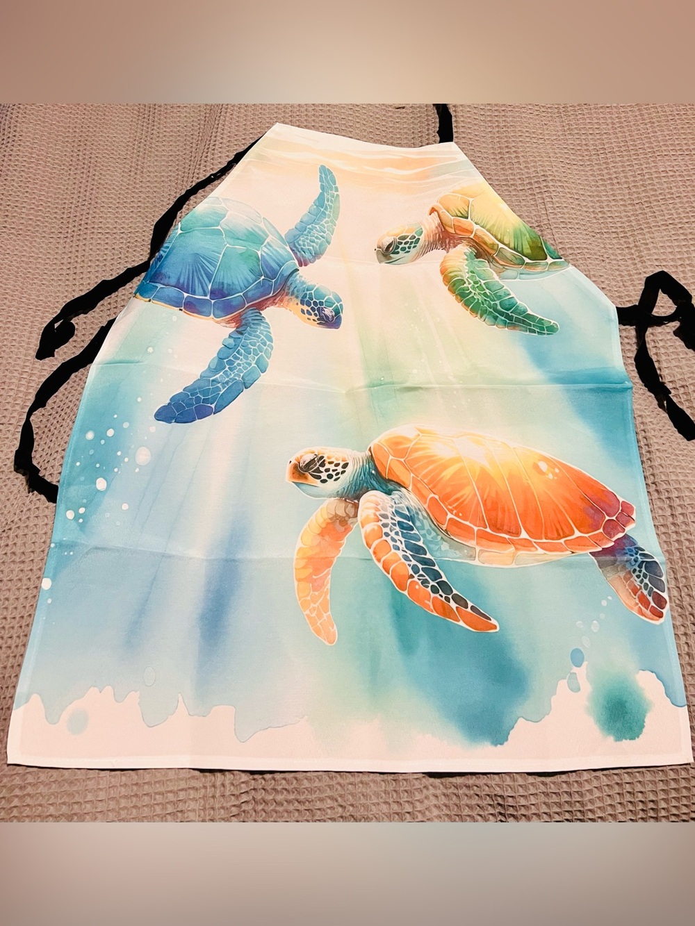 Sea Turtle Kitchen Apron Coastal Beach Apron